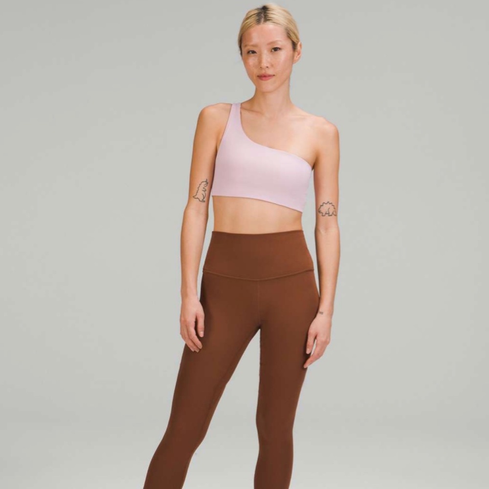 Lululemon Ribbed Nulu Asymmetric One Shoulder Sports Bra Size 4